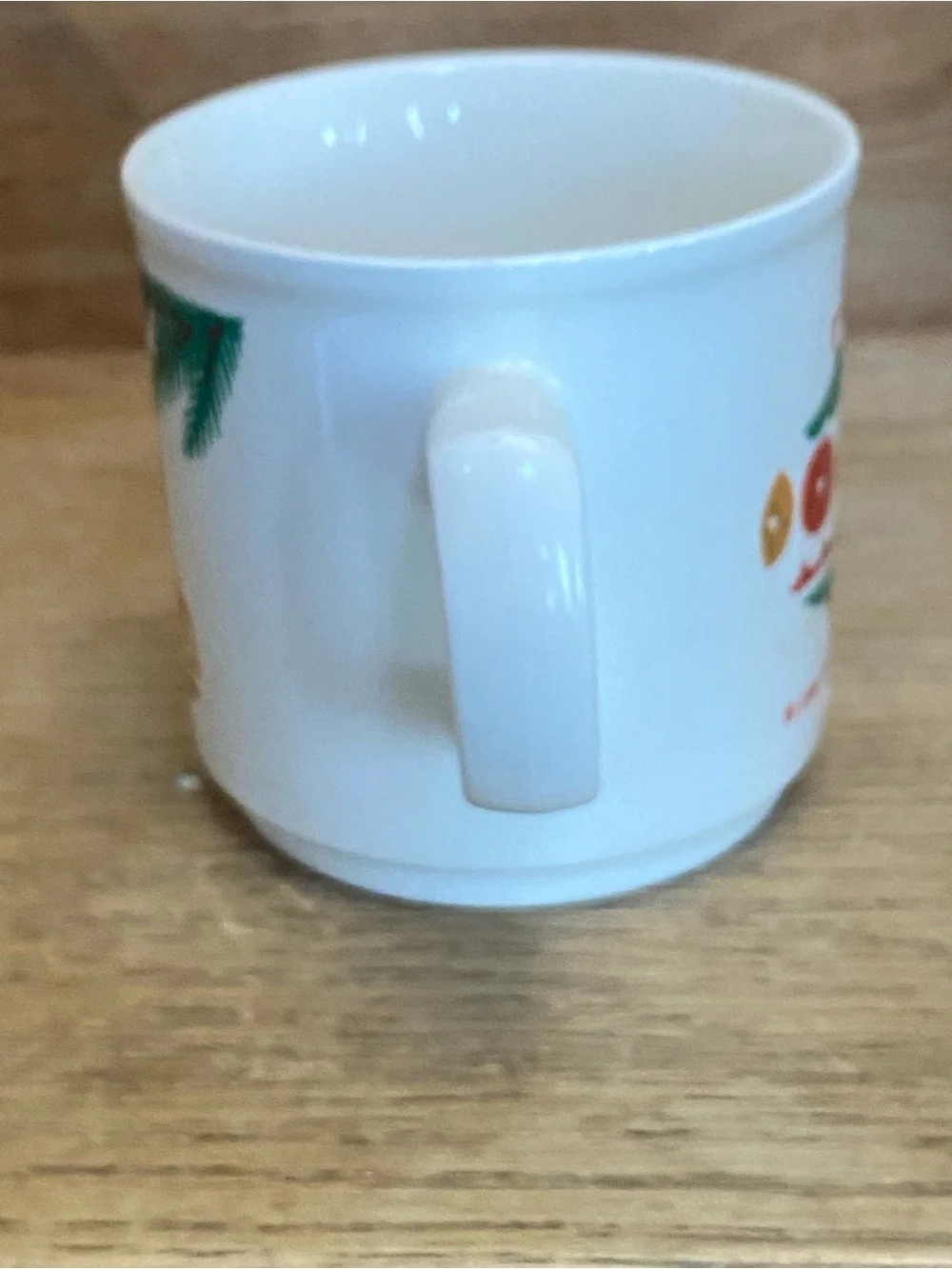 Lilian Vernon Vintage Christmas Ornament Coffee Tea Mug 1977 Retro Holiday